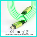 Chaqueta de PVC plana 1.4V 1080P Cable HDMI Verde